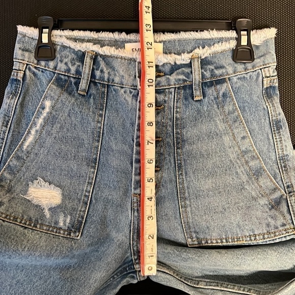 Evidnt Button Fly Raw Hem Distressed Jeans - Picture 12 of 15